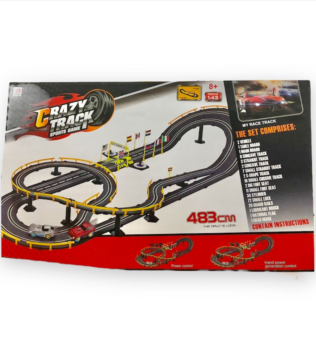 Pista de carro electrica crazy track 406cm 